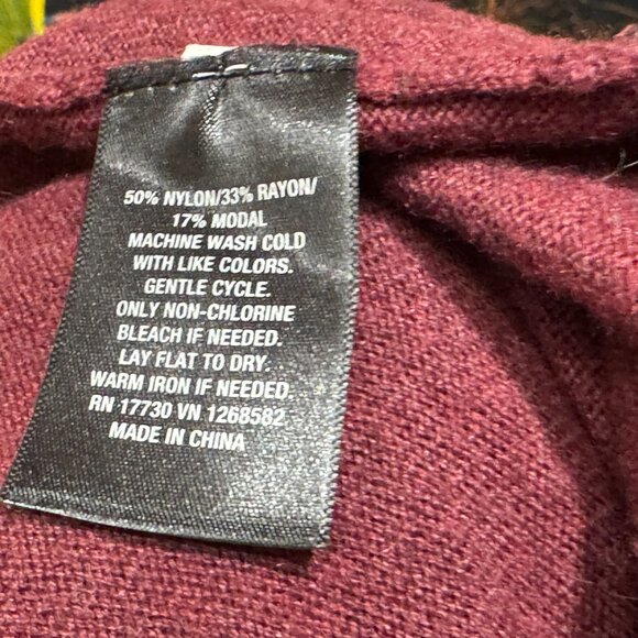 MOSSIMO Open Cardigan Sweater with Pockets, Cranberry, XXL - Picture 14 of 14